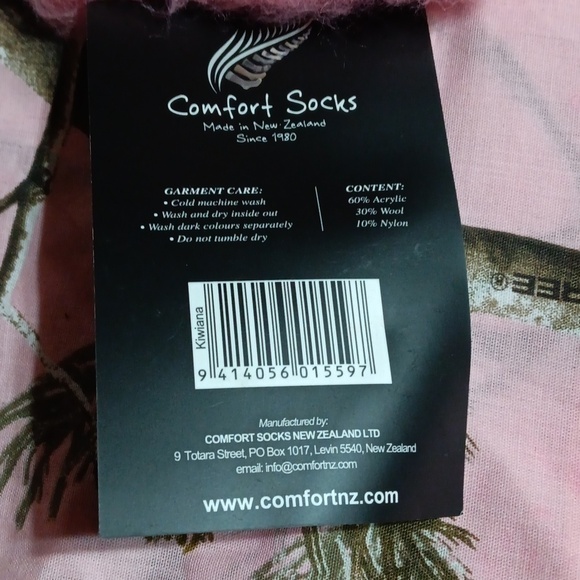 New Zealand comfort socks *kiwiana soft pink* - Picture 3 of 3